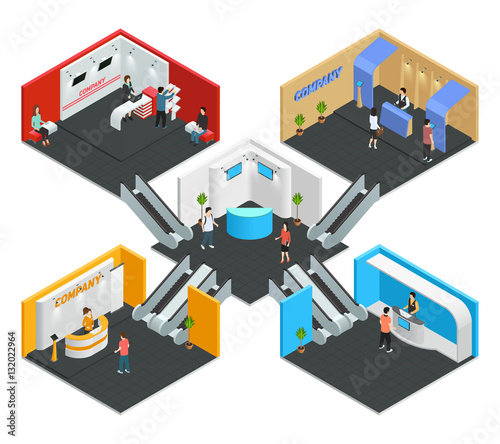 Multistore Exhibition Isometric Composition