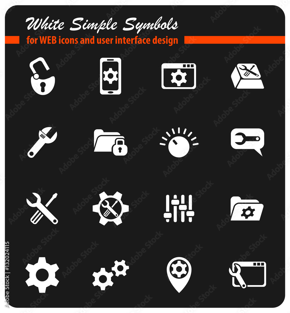 settings icon set settings icon set