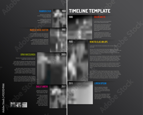 Infographic Timeline Template with big photos