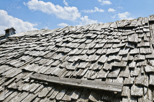 old timber roof