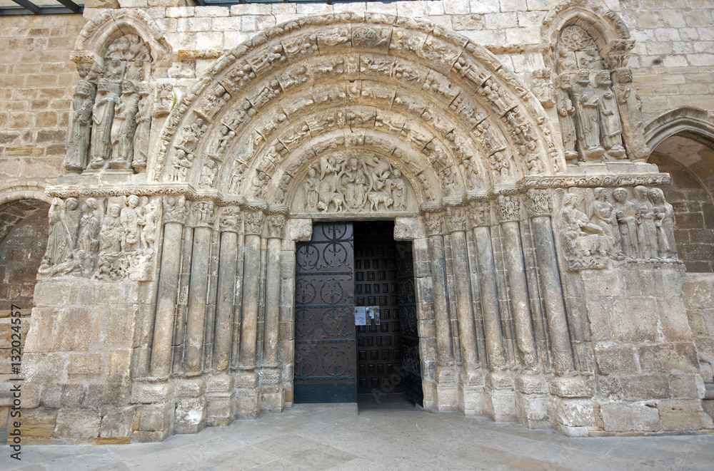 Romanesque church of S.Miguel in Estella.Navarre.Spain.the Pilgr