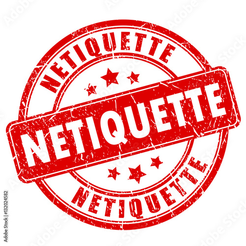 Netiquette rubber vector stamp