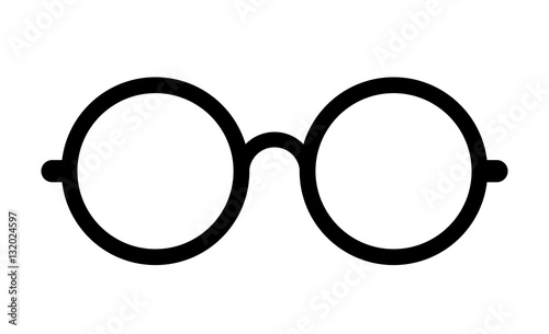 Retro eye glasses vector icon
