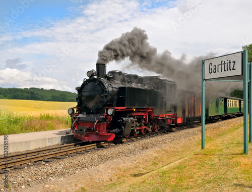 steam train on island Rugen