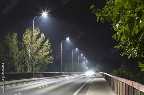 road bridge at night