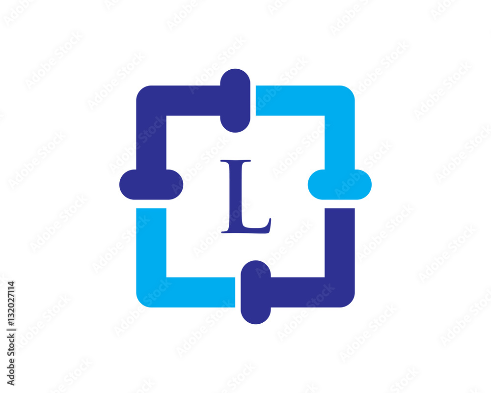 L Letter Plumbing Service Logo L Letter Plumbing Service Logo