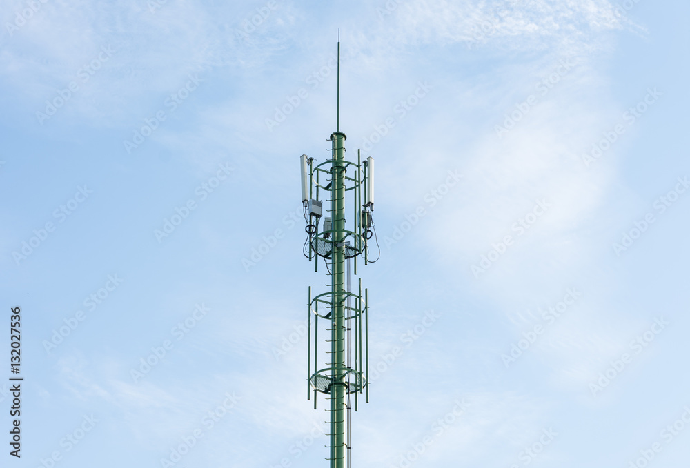 Phone transmitter antenna in garden and stadium Phone transmitter antenna in garden and stadium