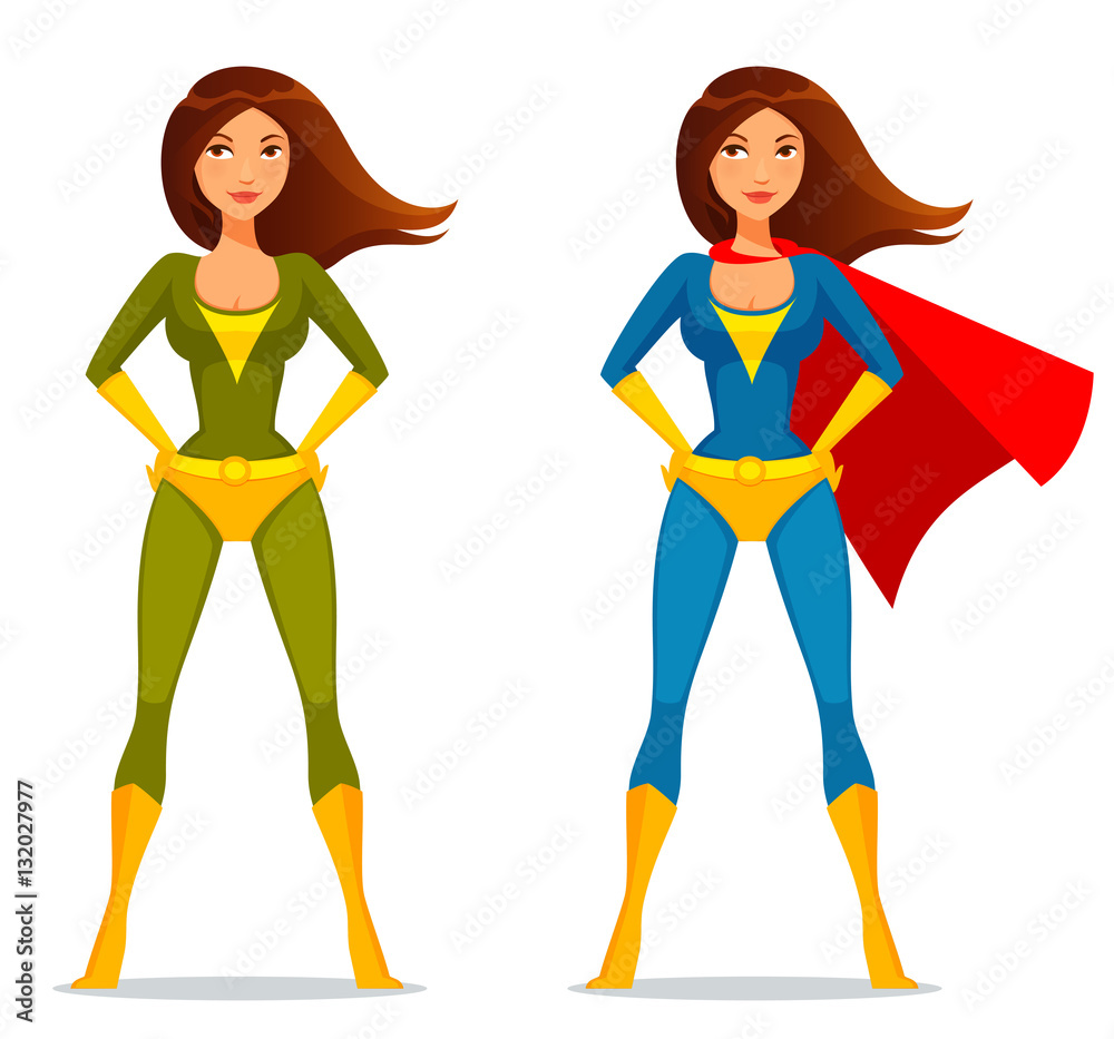 cute cartoon girl in superhero costume cute cartoon girl in superhero costume