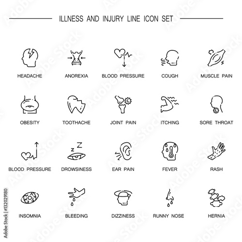 Disease icon set