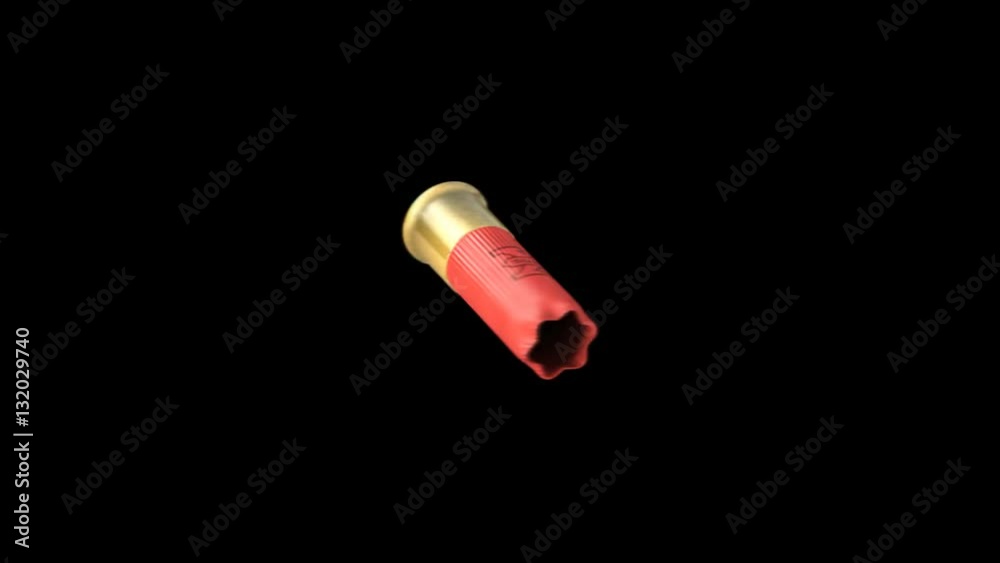 Fast motion shotgun shell with alpha channel 