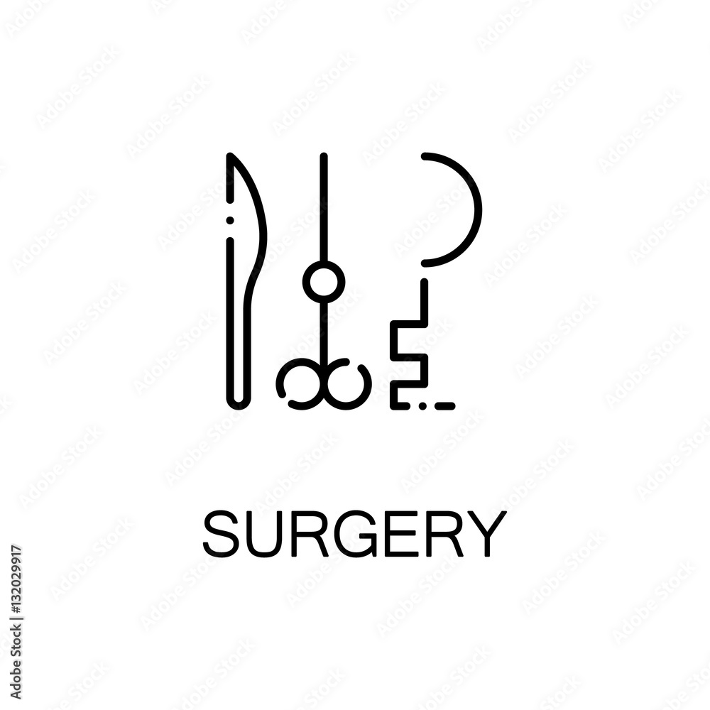 Surgery flat icon or logo for web design Surgery flat icon or logo for web design