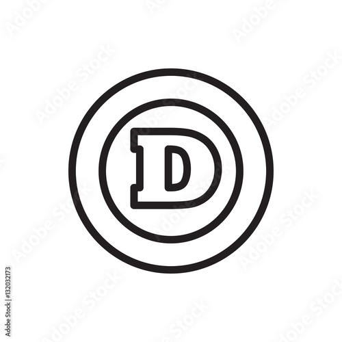 d letter icon illustration