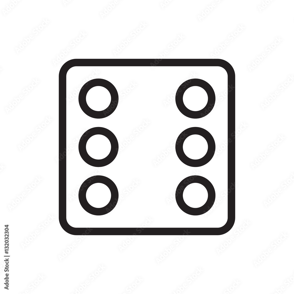 Dice icon illustration Dice icon illustration