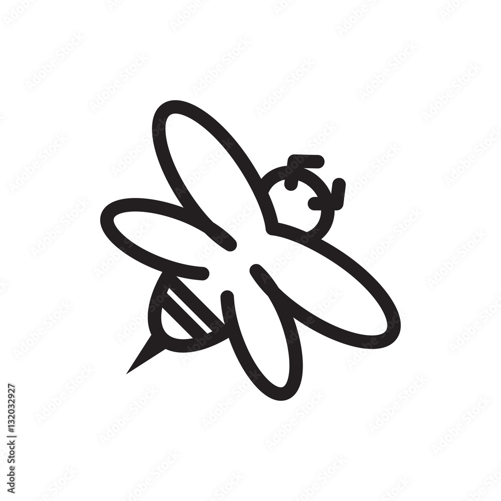 bee icon illustration
