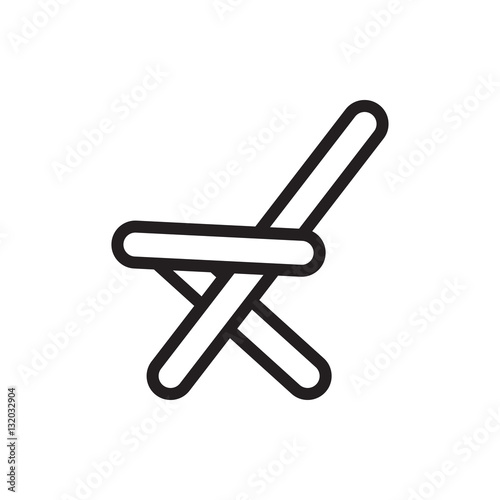 outdoor chair icon illustration