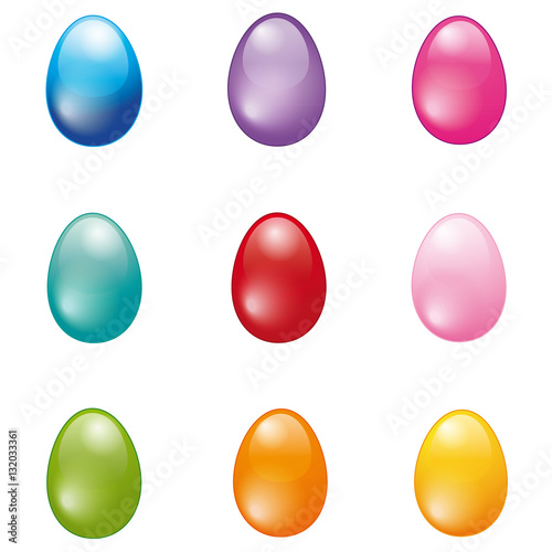 colored Easter eggs icons
