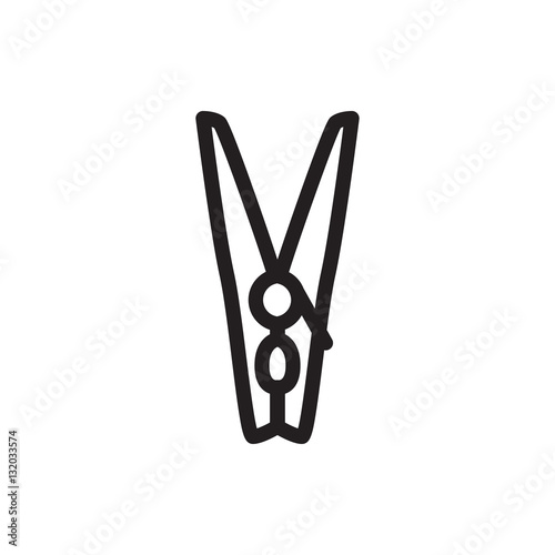 cloth pin icon illustration