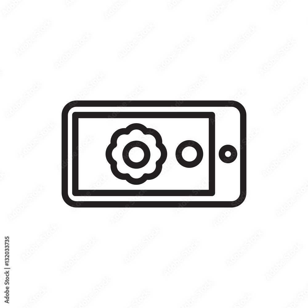 gear on display icon illustration