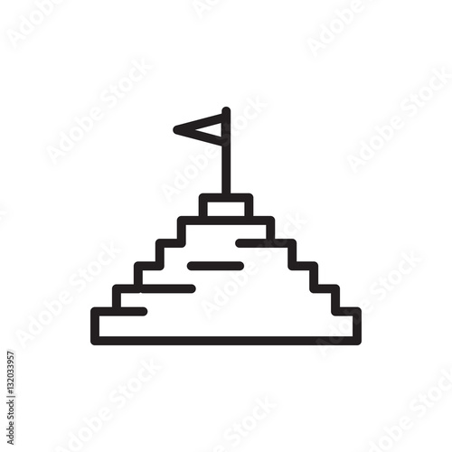 pyramid flag icon illustration