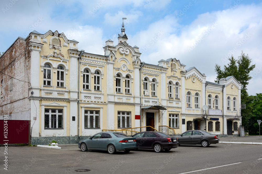Fototapeta premium Biysk, a historic house on the former Great street