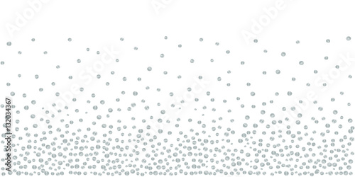 Abstract background of random falling silver dots on white. Hand drawn by markers confetti pattern. Suitable for textile, wrapping design, greeting cards etc. Vector eps8 illustration. photo