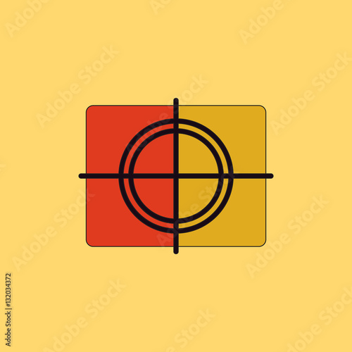 cinema film frame Vector illustration in flat style movie film strip and focusing screen