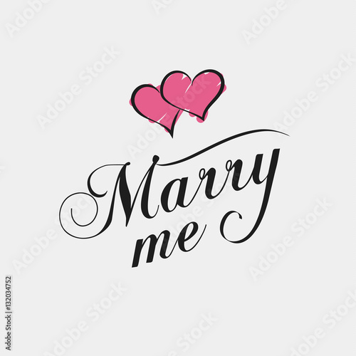marry me calligraphy card