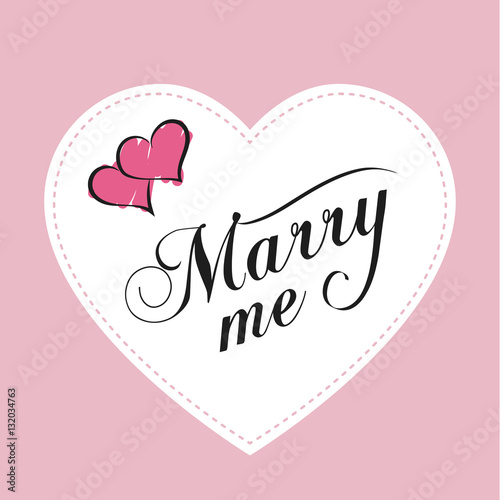 marry me calligraphy card