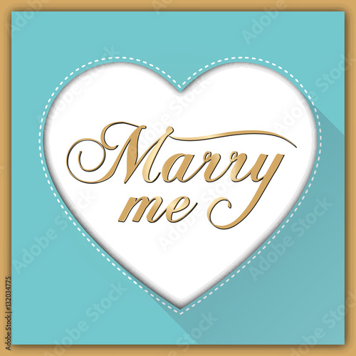 marry me calligraphy card