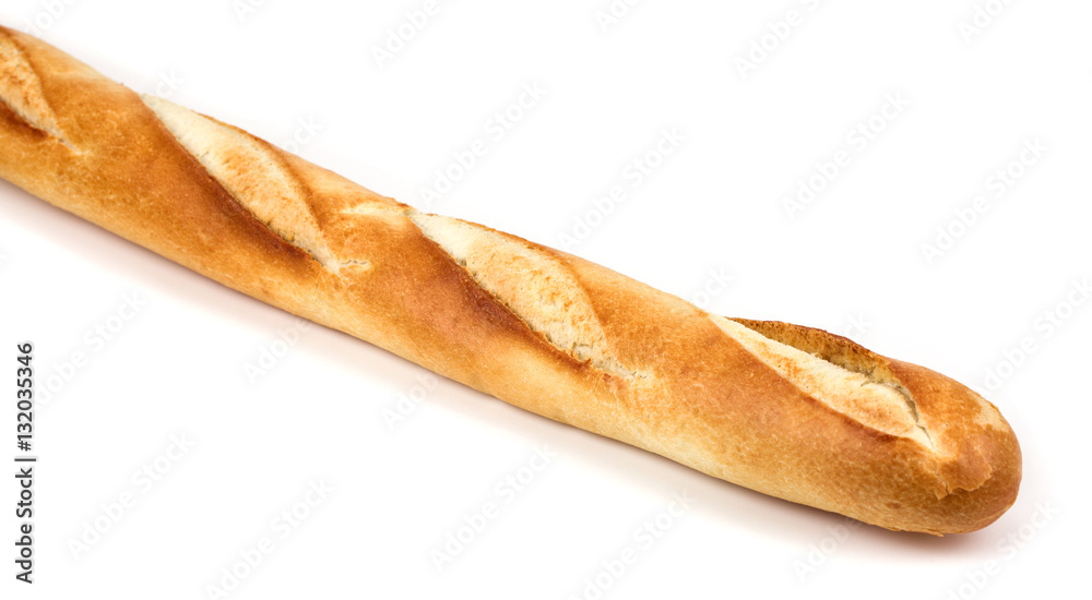 long loaf isolated on white background