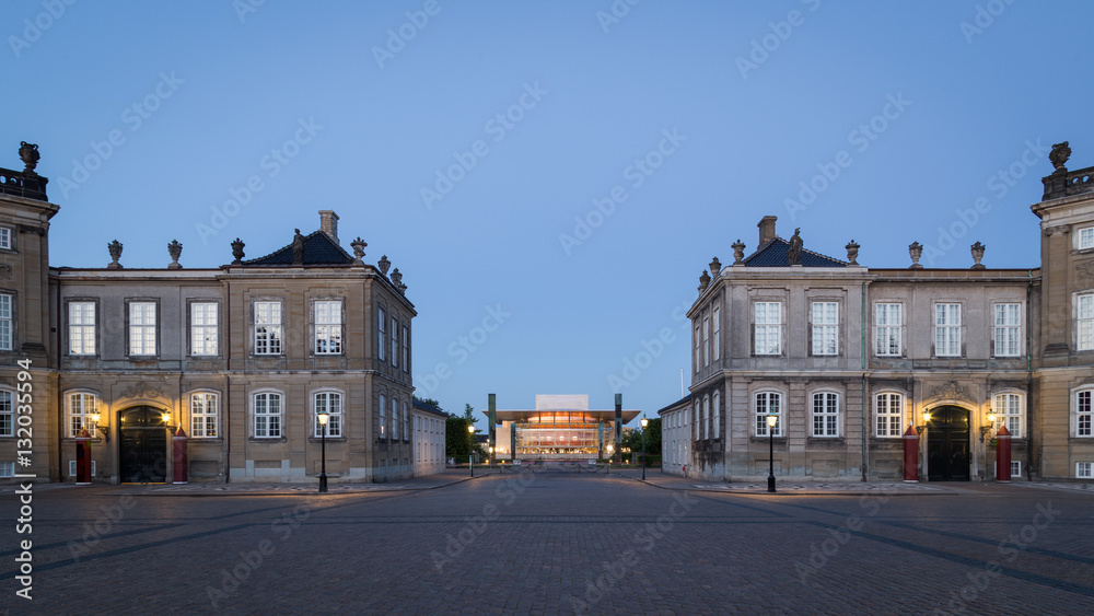 Amalienborg Palace and Opera House in Copenhagen