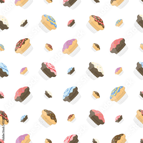 Muffin seamless pattern