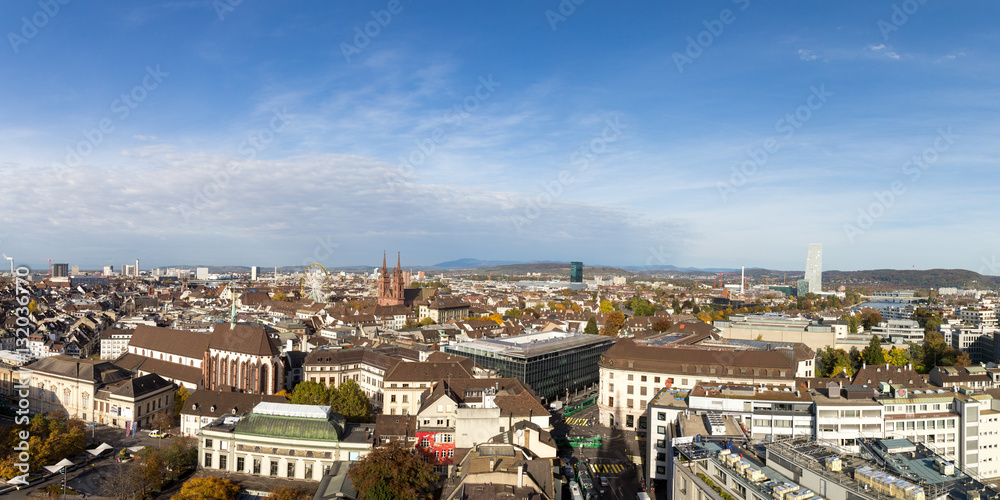 Obraz premium Skyline view of Basel, Switzerland