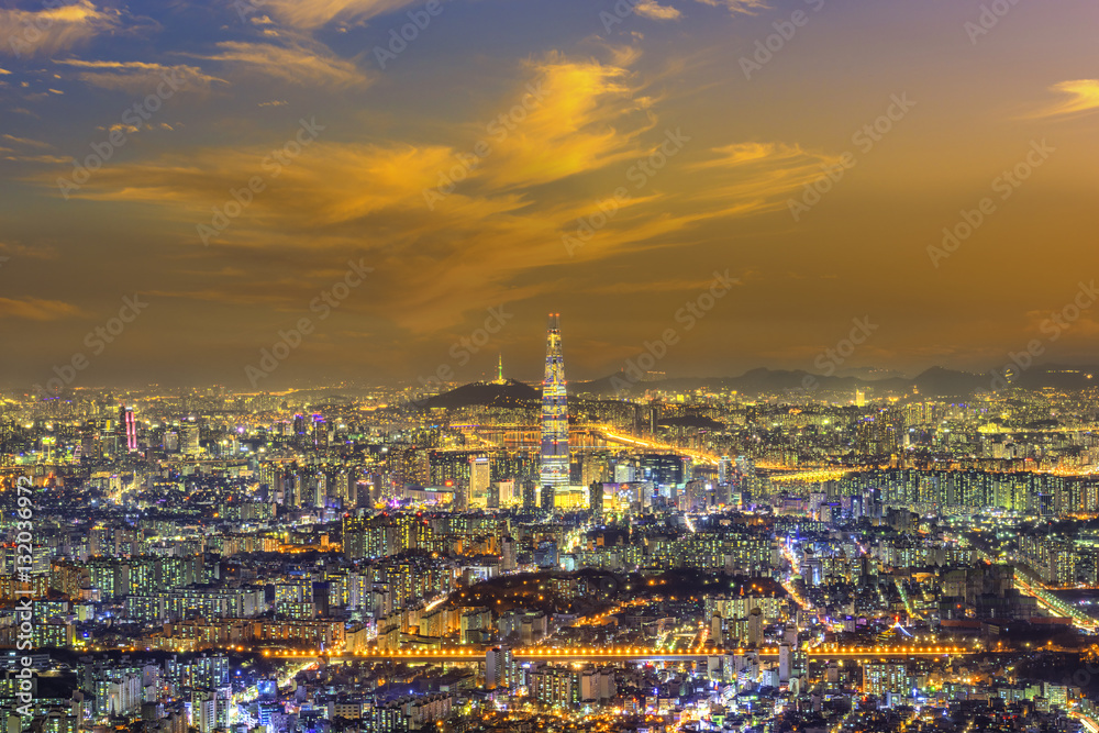 Seoul capital skyline and new landmark.