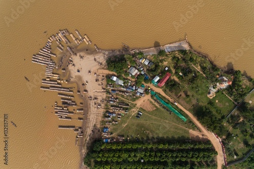 Silk Island Phnom Penh Cambodia Aerial Drone Photo photo