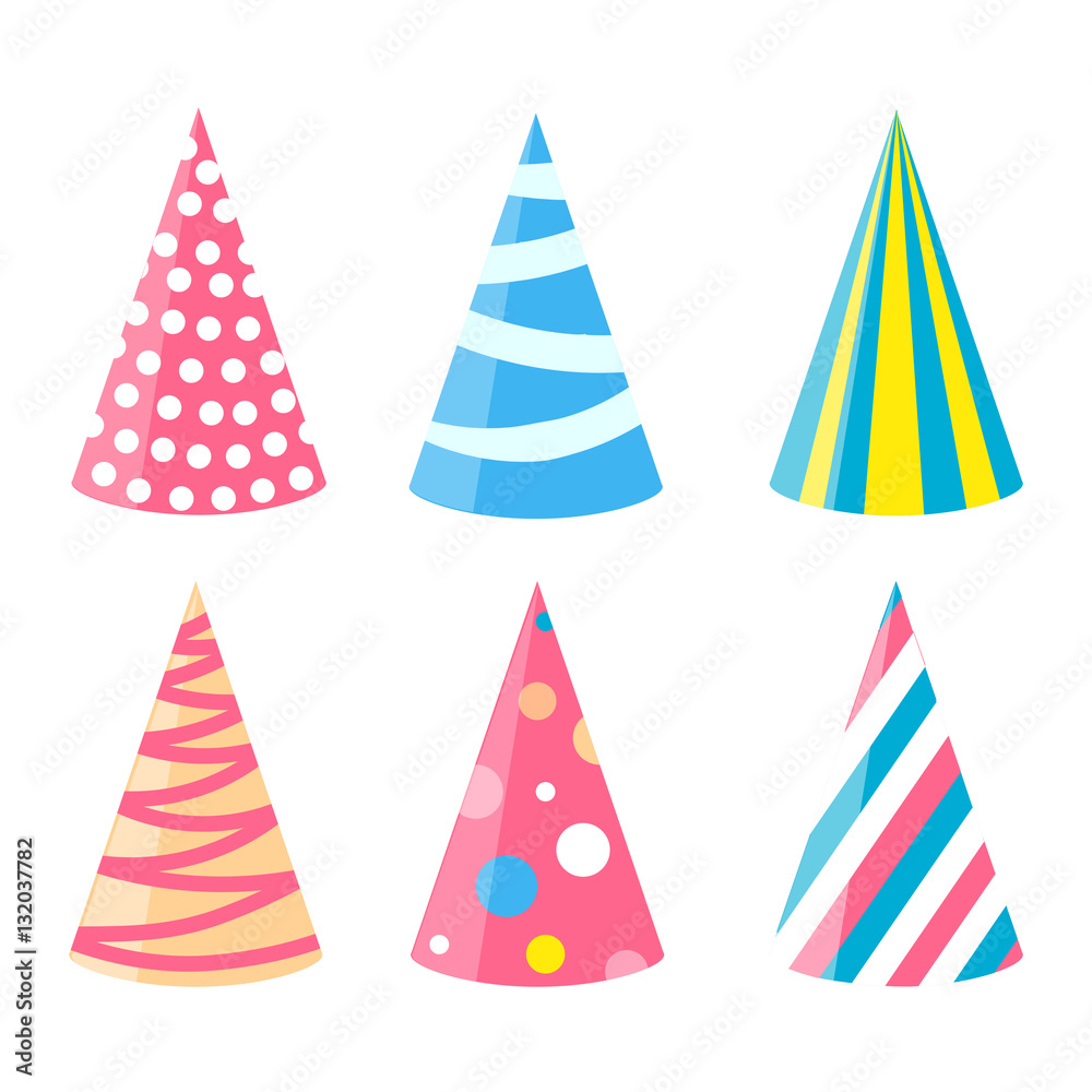 Party different hats collection for a birthday celebration, new year and other holidays Party different hats collection for a birthday celebration, new year and other holidays