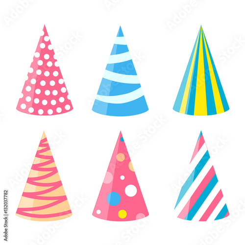 Party different hats collection for a birthday celebration  new year and other holidays