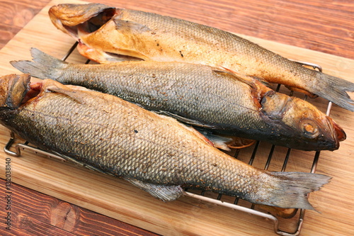 Smoked sea bass