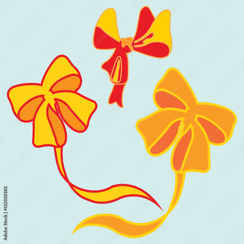 Vector image of a beautiful festive ribbons Stock Vector Adobe Stock