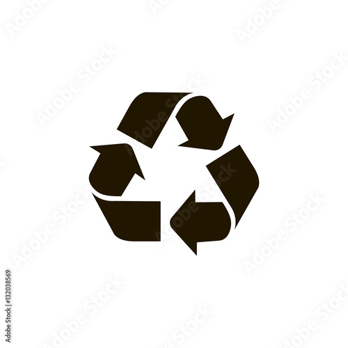 Recycling icon symbol vector