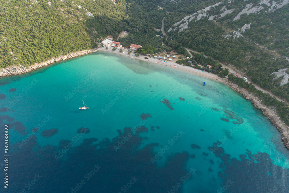 Sailing Makarska Korcula Croatia Aerial Drone Photo