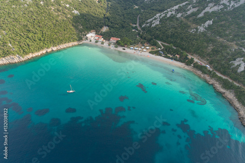 Sailing Makarska Korcula Croatia Aerial Drone Photo