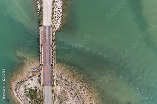 Adriatic sea Mirna river Antenal Tar Croatia Aerial Drone Photo photo