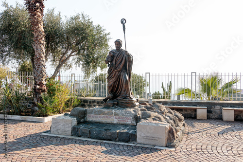 Statue in the courtyard of the Franciscan monastery in Capernaum photo