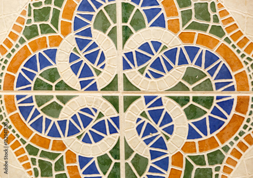 Background of four rectangles formed by tiles