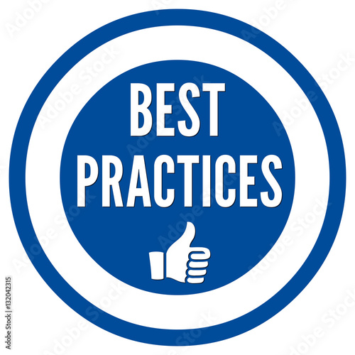 Bild auf Leinwand Best practices sign