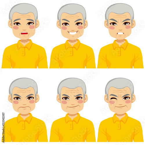 Senior adult woman making s...