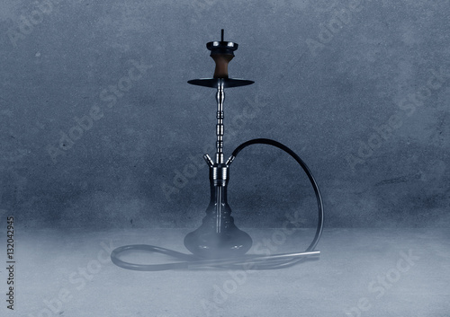 moderne Edelstahl Shisha mit Kaminkopf photo