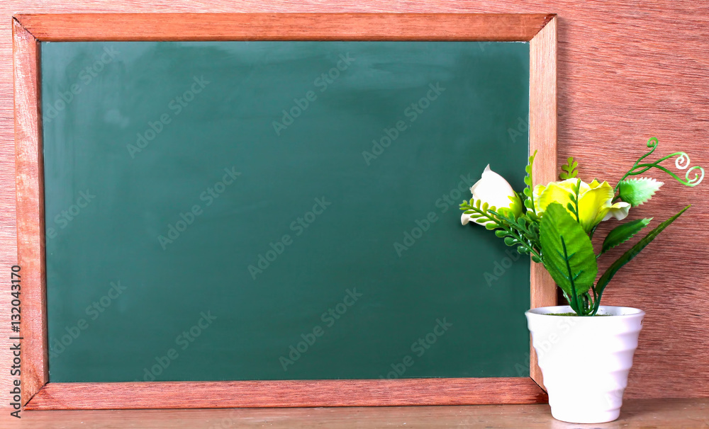 Green school chalkboard with written sentence space Green school chalkboard with written sentence space