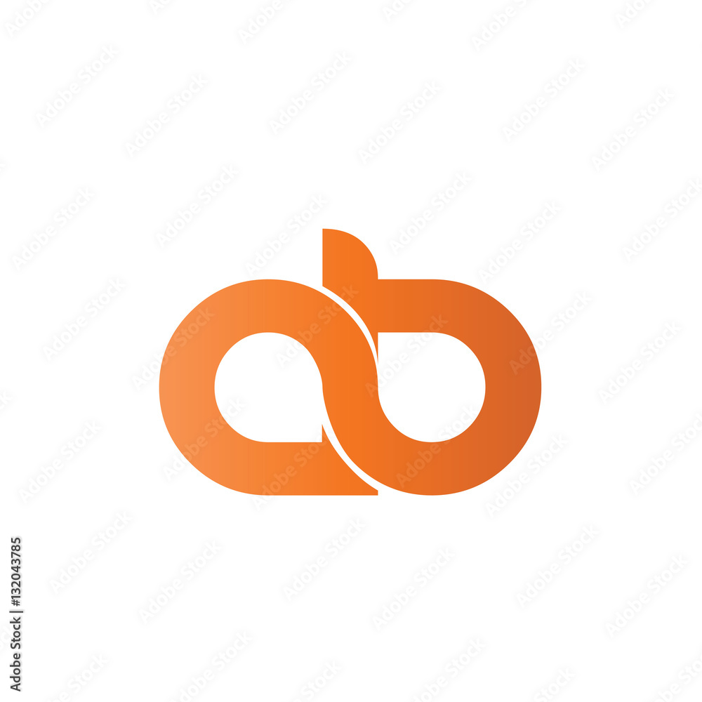 Initial Letter AB Rounded Lowercase Logo Adobe Stock